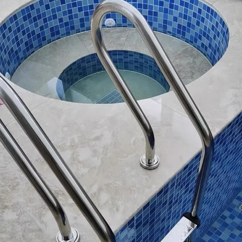 SL/SF/MU Series 316 Stainless Steel Swimming Pool Non-Slip Ladder Heavy Duty 2 3 4 5 Steps Pool Equipment Ladder