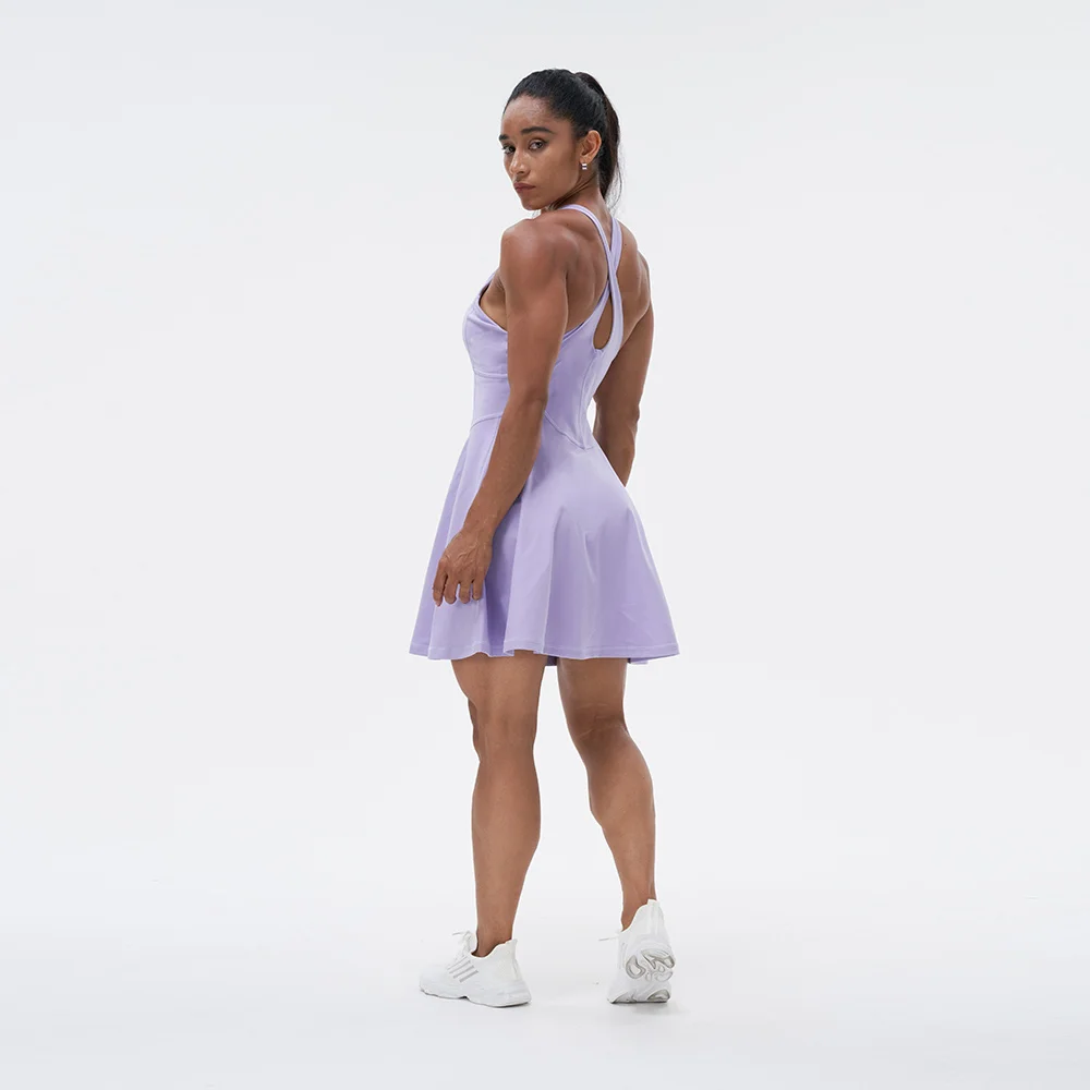 High Quality Women Dress Tennis Skirts Clothes Clothing Gym Fitness Sets Apparel Yoga Tennis Dress