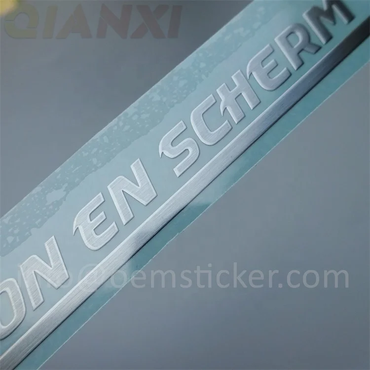 Custom metal transfer electroplating labels perfume Electroform nickel chrome  plating logo stickers