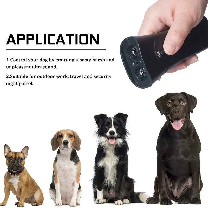 Hot Sale Ultrasonic Dog Repeller Anti Barking Device Trainer Stop Barking Rechargeable Ultrasonic Bark Control Pet Dog Repeller
