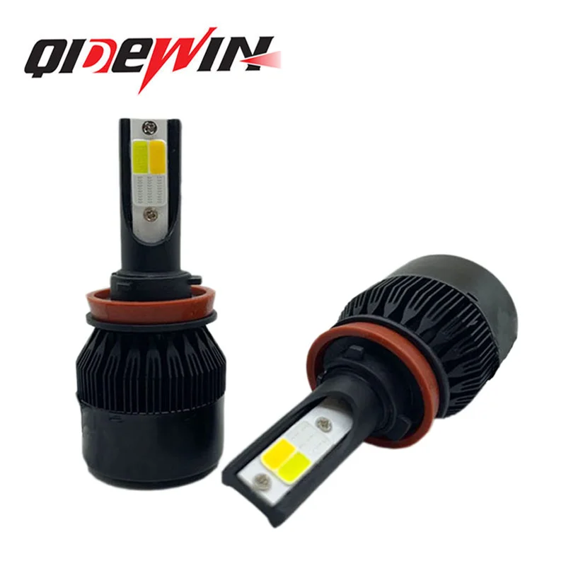 Factory Price 3 Colors Led Headlight 55W High Power 6000LM  9005 H3 H1 H4 Car Headlight Bulb For Universal Car