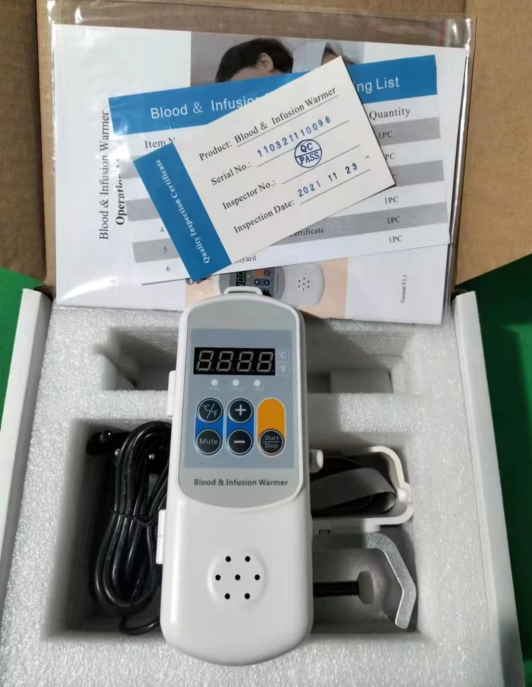 Portable Digital Temperature Controller Fluid Warmer Injection Infusion Warmer Blood Warming System