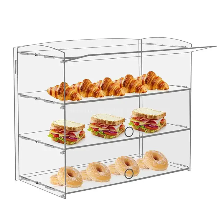 Solid and durable clear acrylic plastic display rack for shops and restaurants,etc, with different sizes to be customized