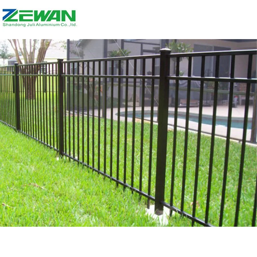 Modern Metal Picket Garden Fence Aluminum Security Fencing Panel  Black Ornamental Decorative Aluminum Fence Panels