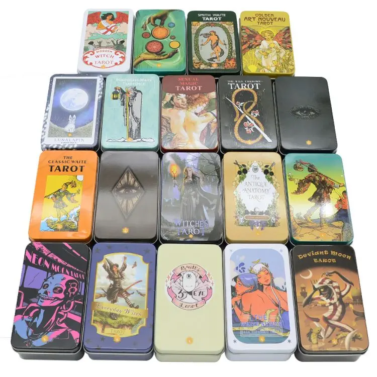 50 Latest Styles English Tarot Decks Wholesale Divination Board Game Carta De Tarot Oracle Tarots Cards with Guidebook
