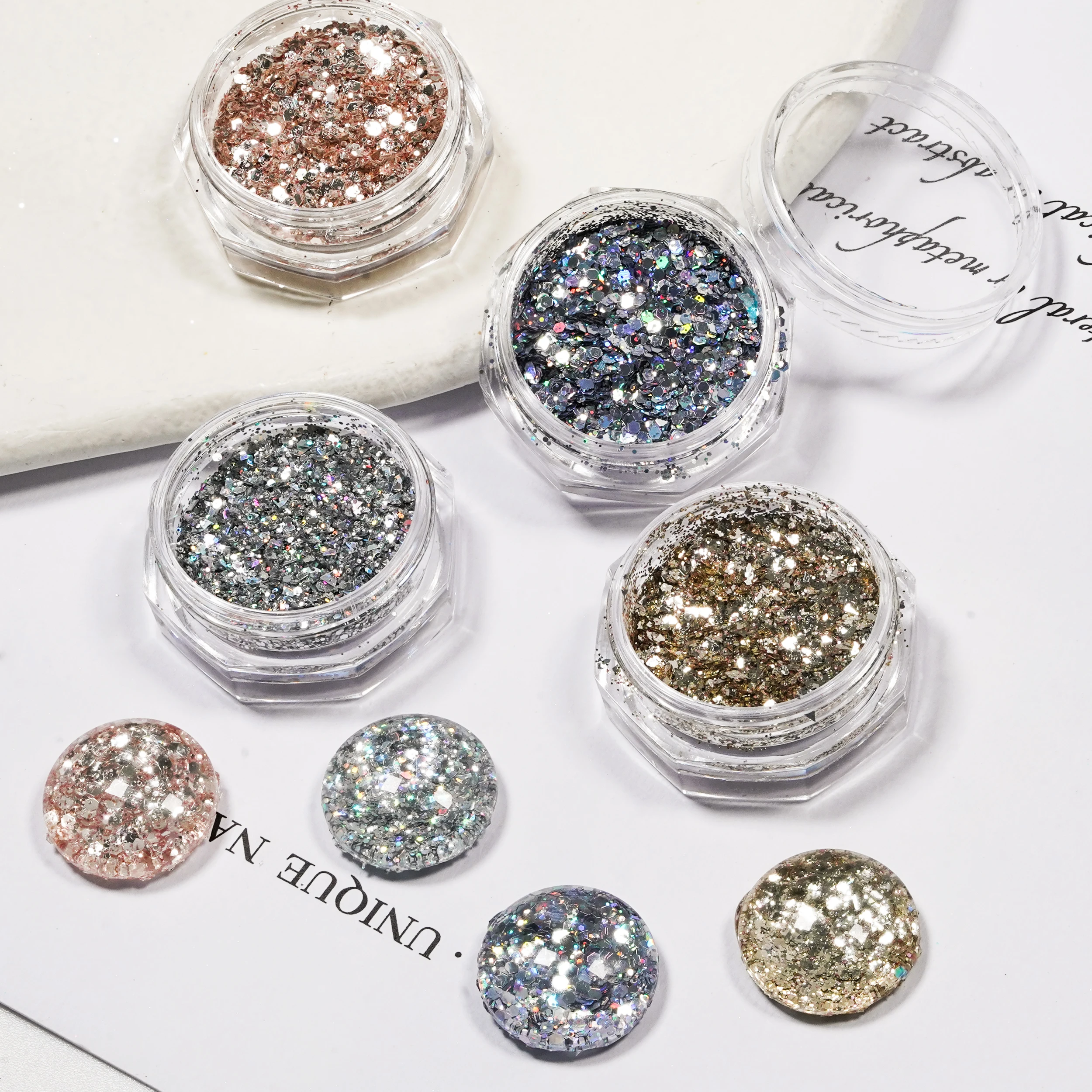 Wholesales  Bling Bling Shiny Nail Glitter Powder Colorful Sequins Pigment