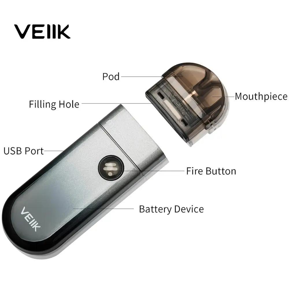 
2019 new product electronic cigarettes veiik moos ceramic pod system 