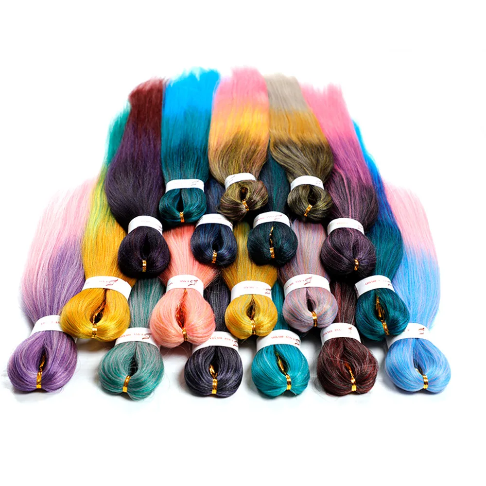
Braid tricolor hair synthetic hair women easy braids for black people 26 inch synthetic braiding hair 
