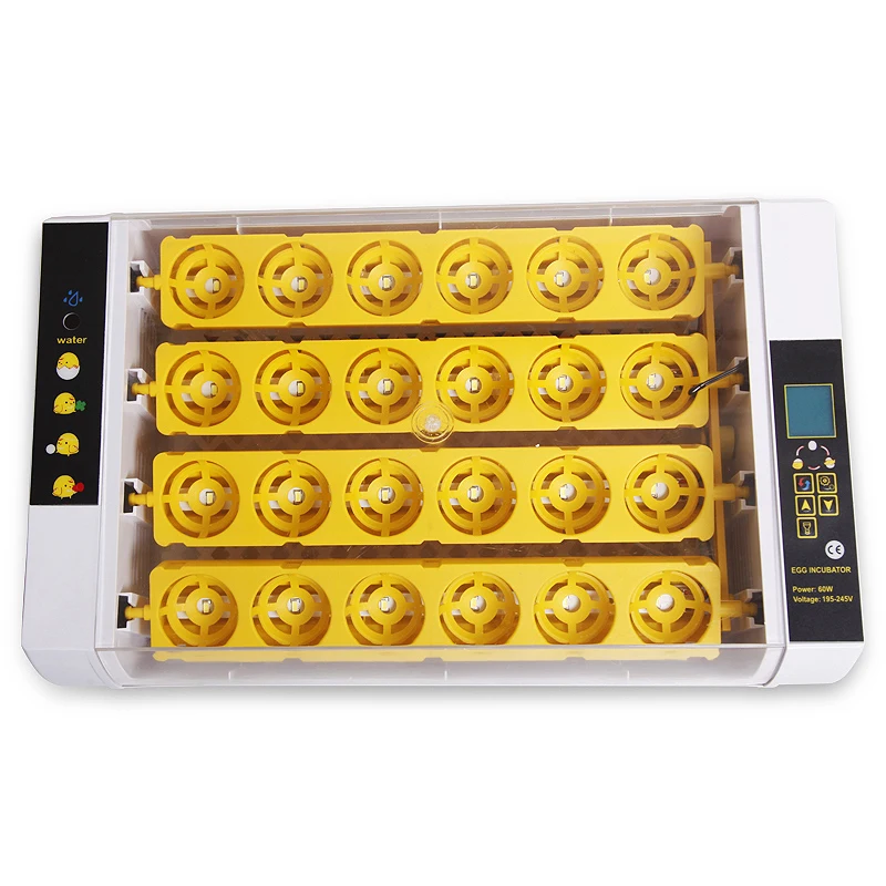 Hhd Mini 24 Capacity Led Egg Lighting Function With Auto Temperature Control And Display Automatic Egg Incubator