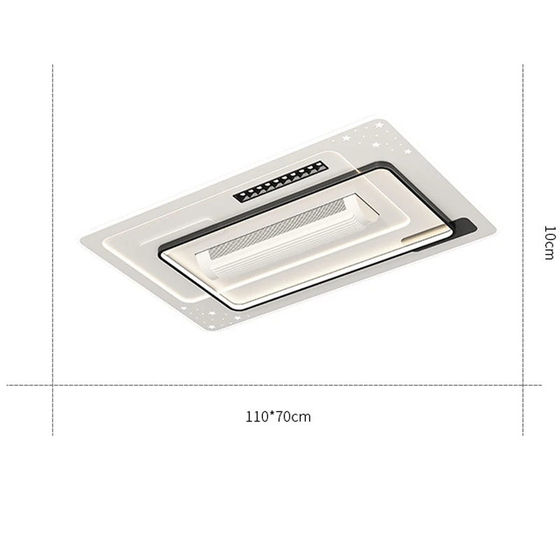 Bladeless Bedroom Roller Type Ceiling Fan Light Home Ceiling Fans with LED Lights Remote Control Living Room Ceiling Fan Lamp