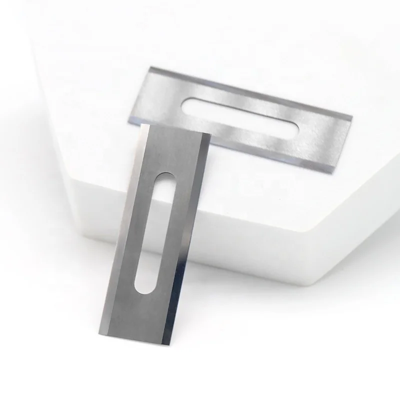 Tungsten Carbide Long-Hole Film Cutting Blade Carbide Waist-Hole Blade For Paper, And Leather Carbide Slitting Machine Blade