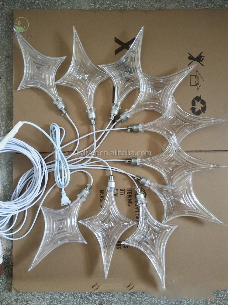 Wedding Decoration Props 10heads Lucky Star Chandelier Acrylic Starry Top Decorative Hanging Lamps Led Lights Ceiling