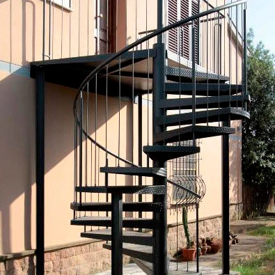 Foshan Factory Prefabricated Outdoor Spiral Staircase for Sale Exterior Metal Round Staircase for Deck