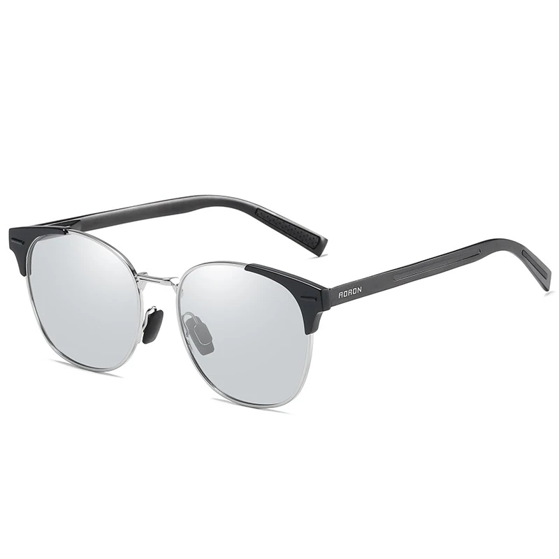 High quality fashion polarized photochromic UV400 night vision alloy aluminum magnesium sunglasses for man