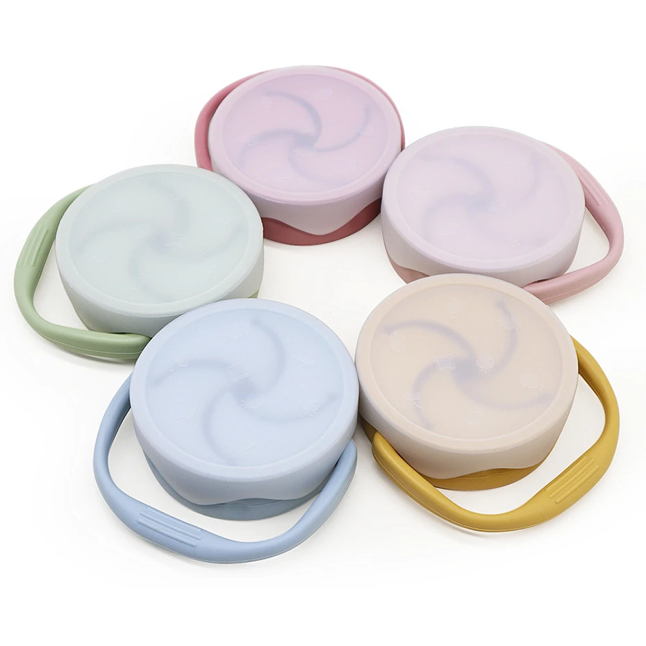 OEM Food Container No Spill baby edible grade silica gel safety complementary food fold snack cup