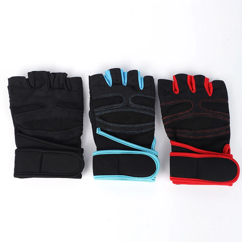 Sports new style gym Gloves with long wrist weightlifting Gloves Best quality fitness half finger Gloves