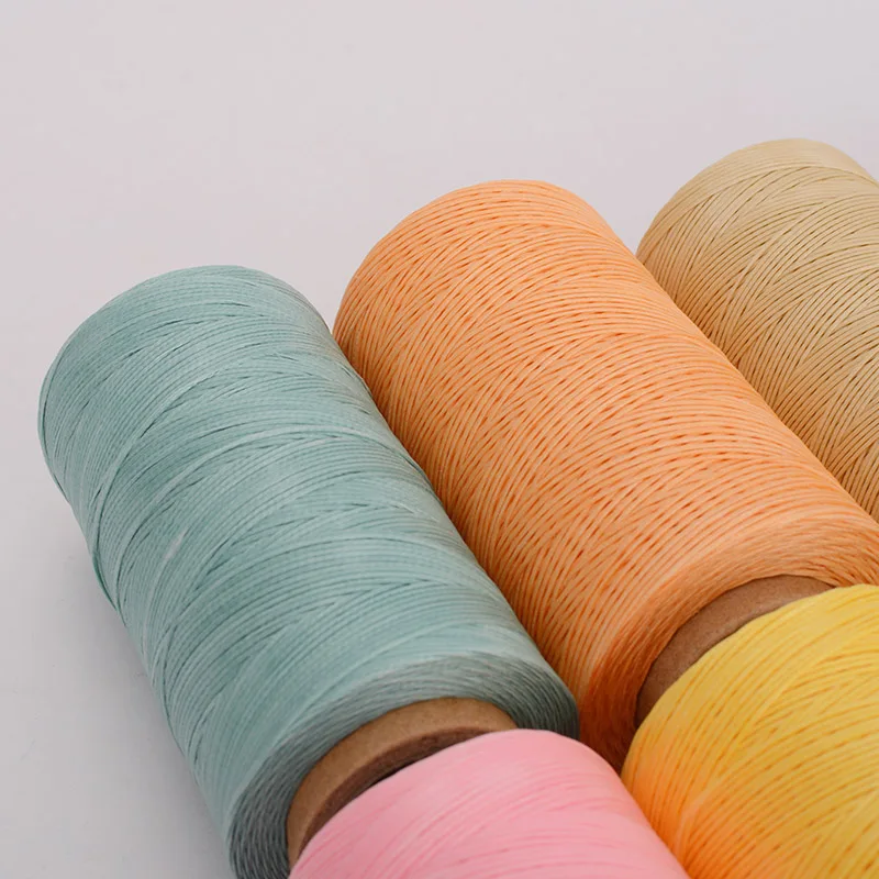 high quality wax thread 284 Yards 1MM Leather Sewing Waxed Thread for Leather DIY Project Leather Canvas Repair and Sewing