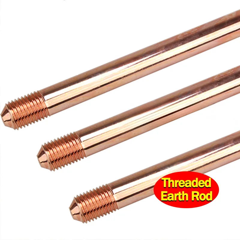 Good Quality Grounding Rod Lightning Protection grounding System Grounding Connection Copper Bonded Steel Threaded Earth Rod