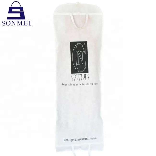 Gown packing bridal cover luxury printed long white dress dust bag