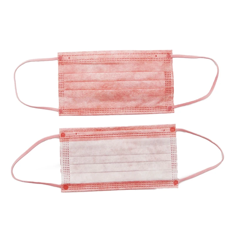 Factory directly  disposable earloop pink face mask  3 layers surgical mask 3 ply in pink color medical grade OEM