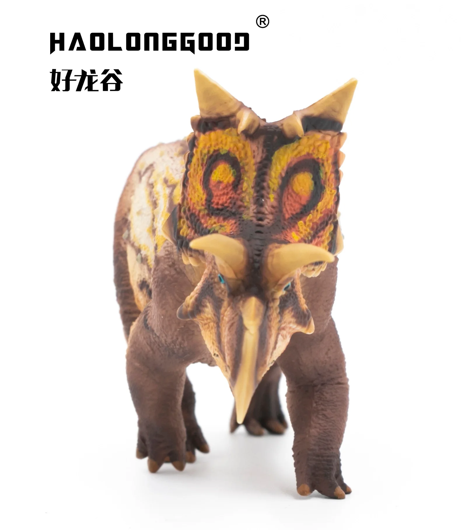 Haolonggood Xenoceratops Most Popular Plastic Dinosaur Figure World prehistory Animal Toy Set Cool Gift Birthdays Christmas
