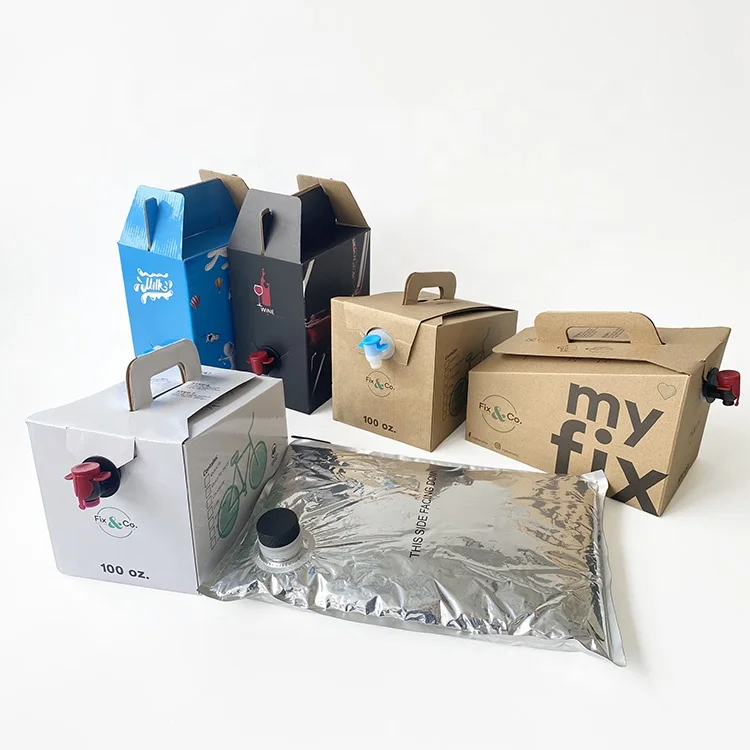 Wholesale 1L 2L 3L 5L BIB Bag Packaging Manufacturer Aluminium Foil Wine Coffee Juice Bag In Box