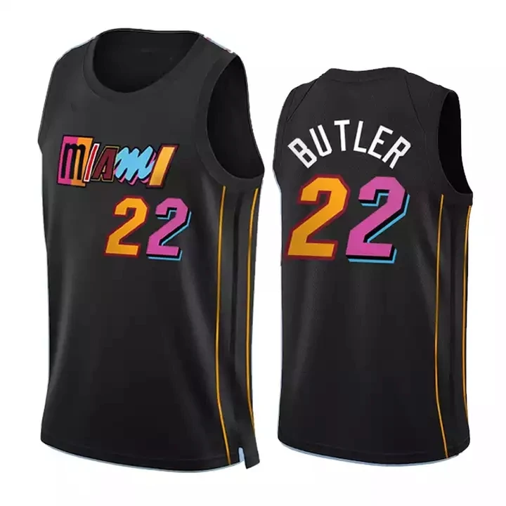 2022 2023 Miami New Season Heat 22 Butler 14 Herro 3 Wade High Quality Stitched Basketball Jersey