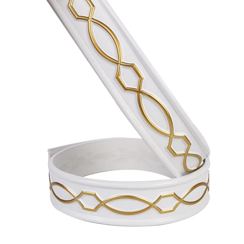 Flexible PVC Moulding Trim Self Adhesive Strips TV Background Molding Wall Trim for/Frame/Mirror/Home Furniture Decoration