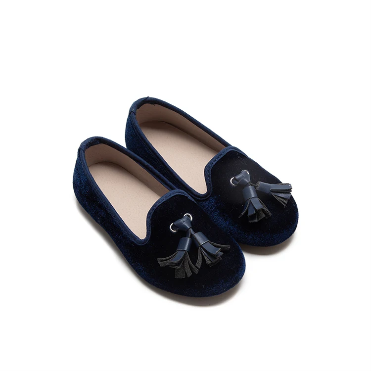 Factory Sale Luxury Style Slip On Leather Loafer Shoes for Kids