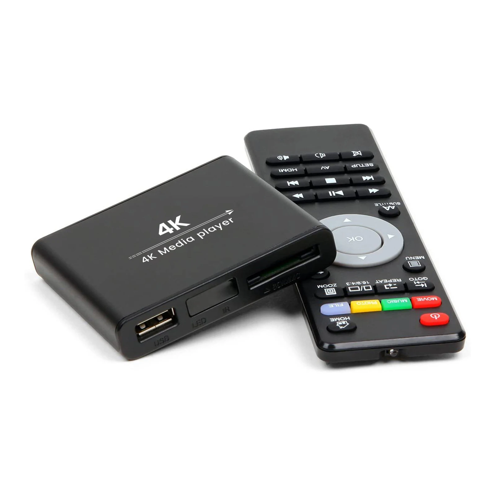 HD Media Player ACEMAX Mini 1080p Full-HD Ultra HDMI Digital Media Player with Remote Control for -MKV/RM- HDD USB Drives
