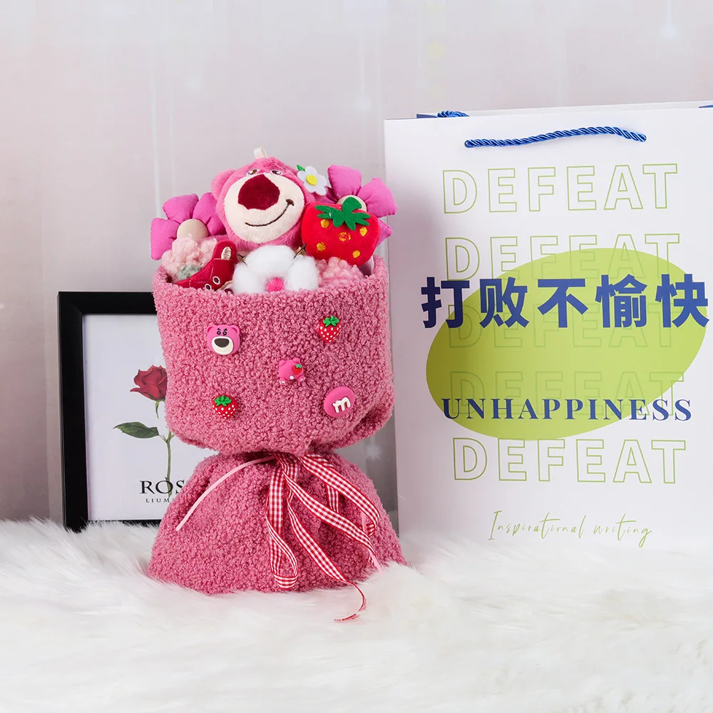 Плюшевый букет Sanrios Kuromi мягкие игрушки мелодия кукла мультяшных аниме персонажей цветы подарки на день рождения для пары