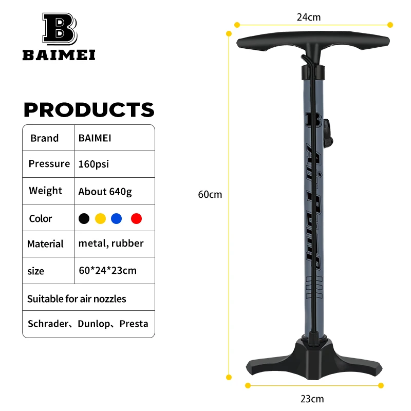 bm High quality inflator bicycle pump for sale /wholesale bicycle mini pump / best price bike foot pump
