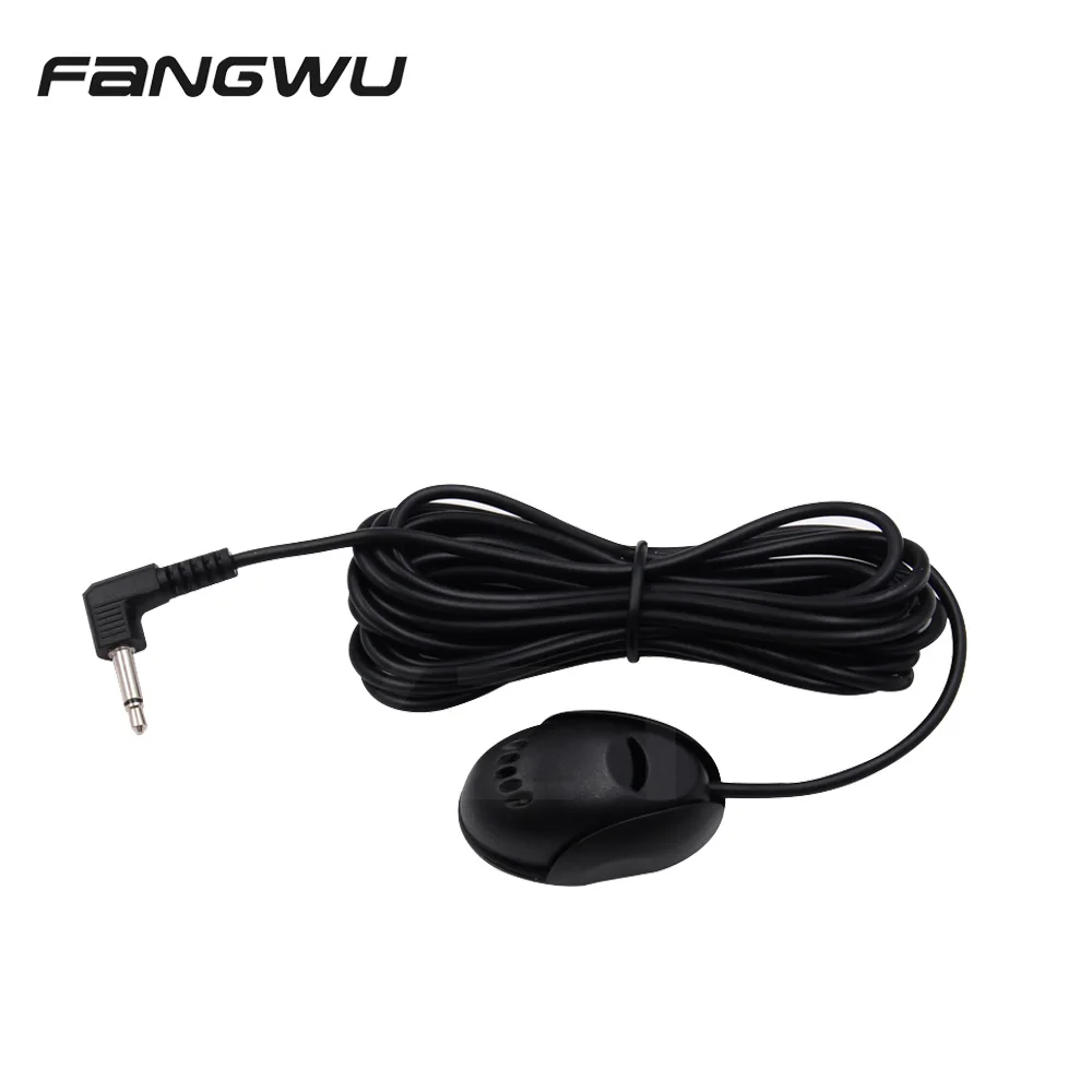 Mini 3.5mm Wired Paste Type External Microphone Car Audio Mic For DVD Radio Stereo Speaker