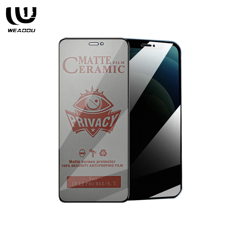 for iphone 12 matte ceramic screen protector anti spy frosting film mobile phones screen protectors for iphone
