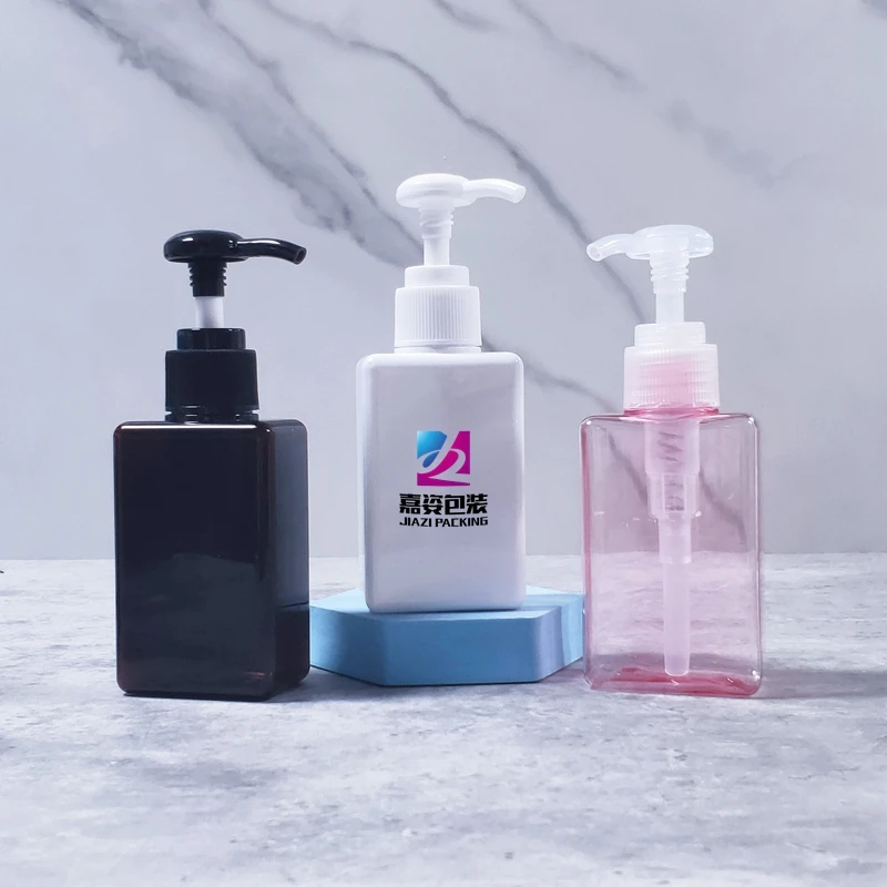 Shampoo Conditioner Hair Care Products Packaging amber shampoo pump bottle