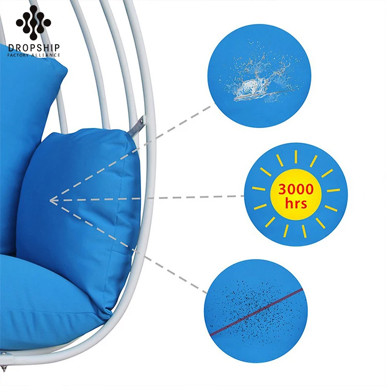 DS-ES0004 2023 factory wholesale rattan furniture indoor garden wicker rattan cheap hanging egg swings+chair