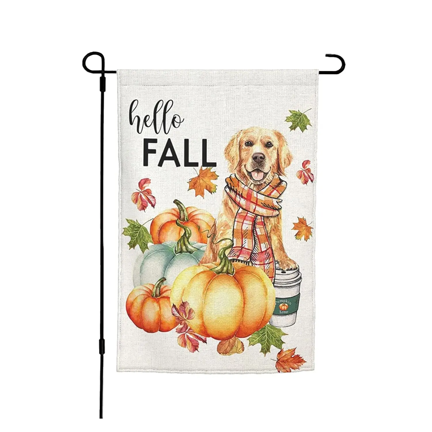 12X18 In Double Sided Hello Fall In The Countryside With My Love Dog Beagle Pumpkin Garden Flags For Seasonal Decorations
