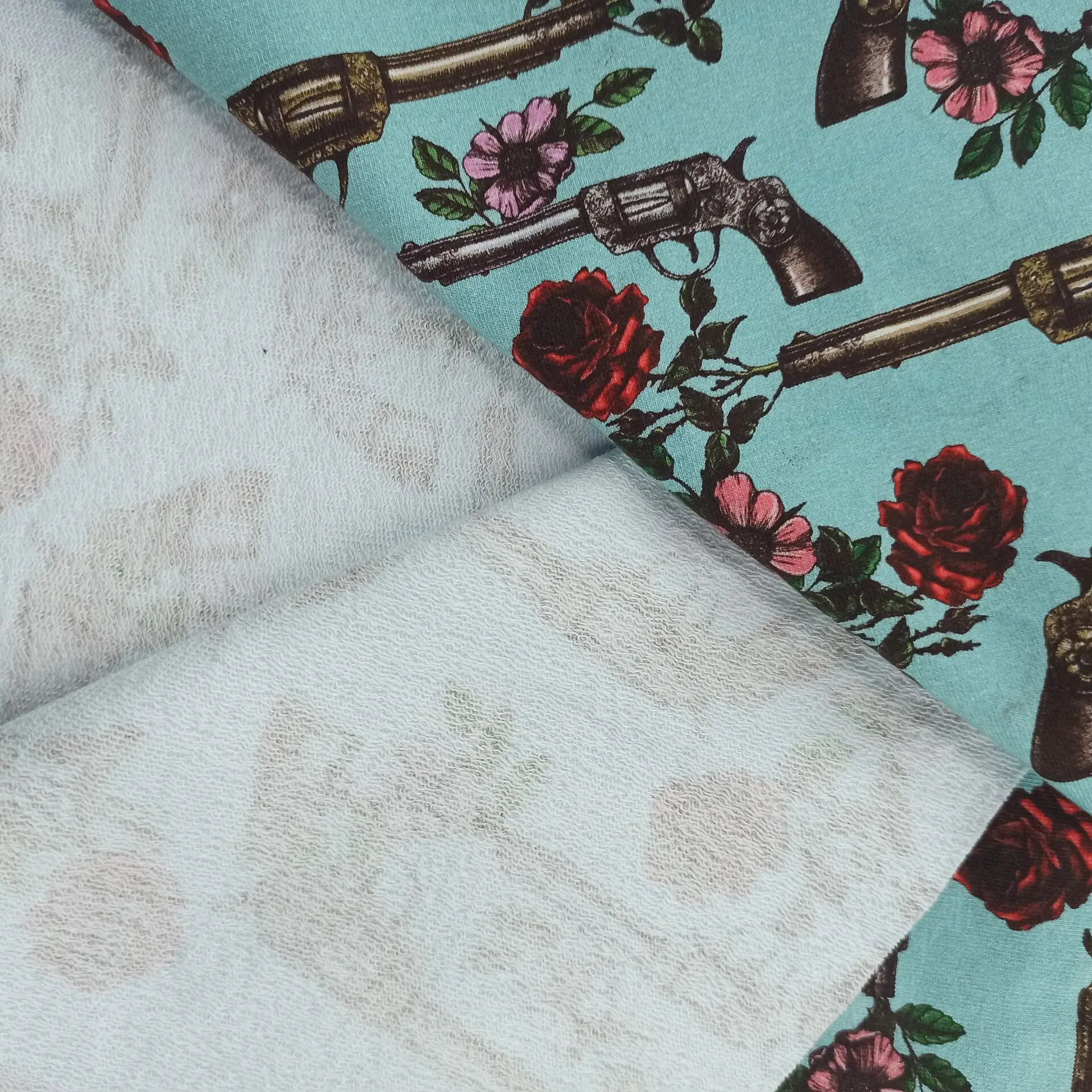 Hot sell NO MOQ High Quality Digital Printing Bamboo Cotton French Terry Fabric for baby clothes