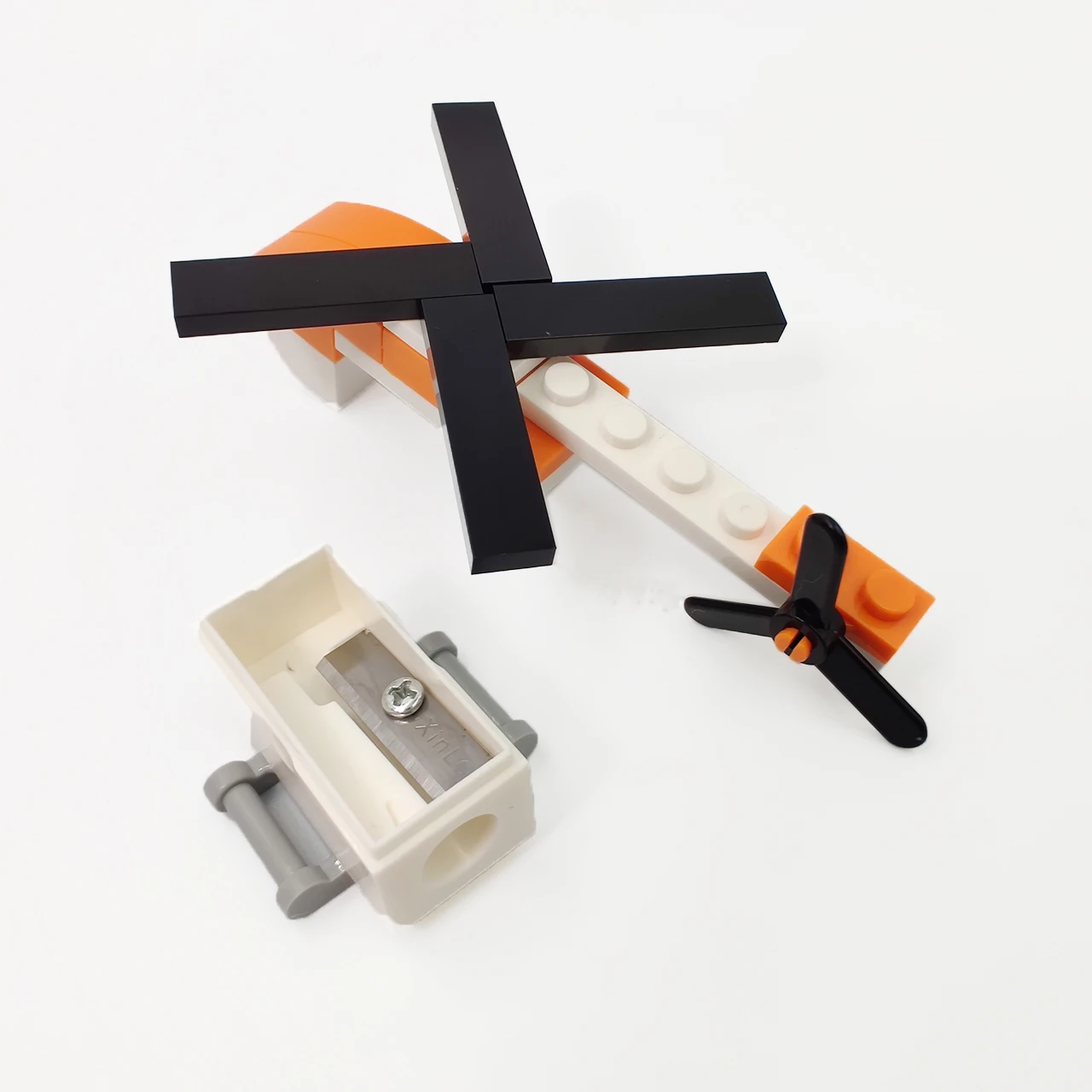 Вертолет в форме ребенок сборка мультфильм строительный блок из точилки для карандашей сделай сам креативные Канцтовары