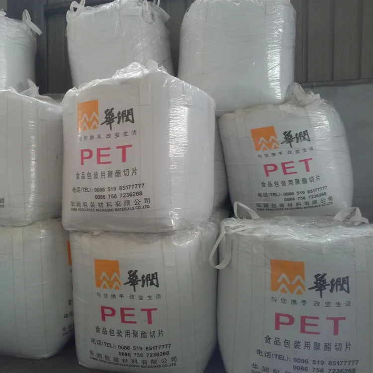 PET plastic granules Huarun WB-8828F bottle grade polyester chips are used