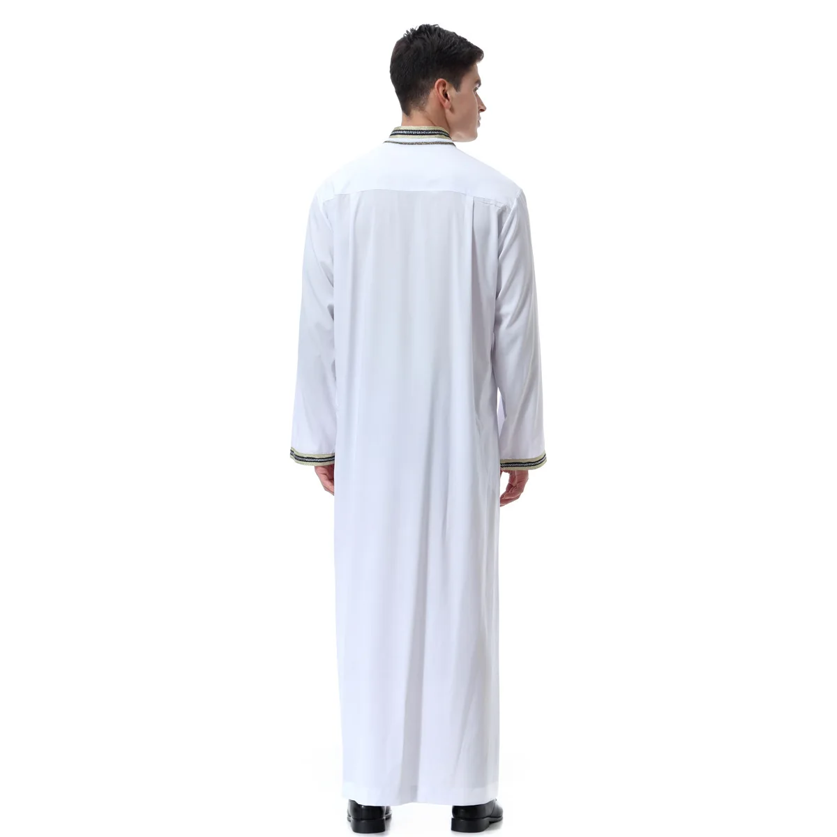 2023 Hot Sale Muslim Man Abaya Islamic Saudi Kaftan Arab Clothes Men Thobe Thawb Caftan