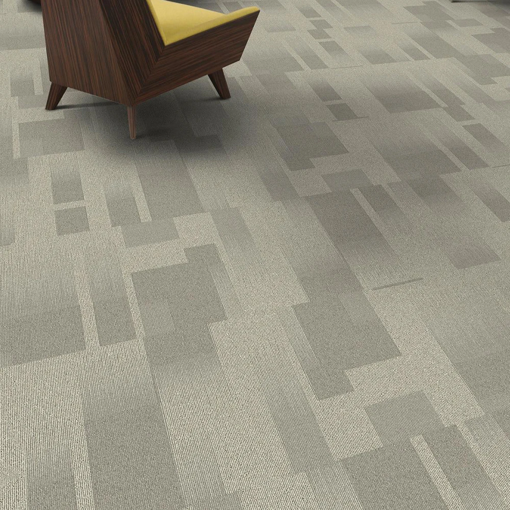 High Quality Modern Wrinkle Polypropylene Acoustic Floor Carpet tiles Fabric Tufting pvc back Carpet Squares Tiles