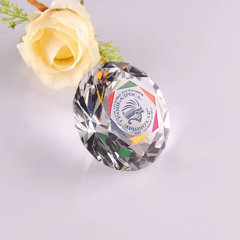 Color Shinning Large Home decorative Crystal Glass Diamond Paperweight crystal diamond paperweight