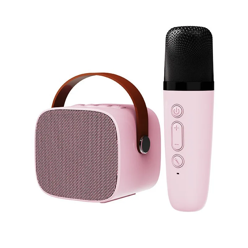 Открытый портативный небольшой звук K song god беспроводной микрофон два в одном bluetooth динамик Внешняя торговля оптом