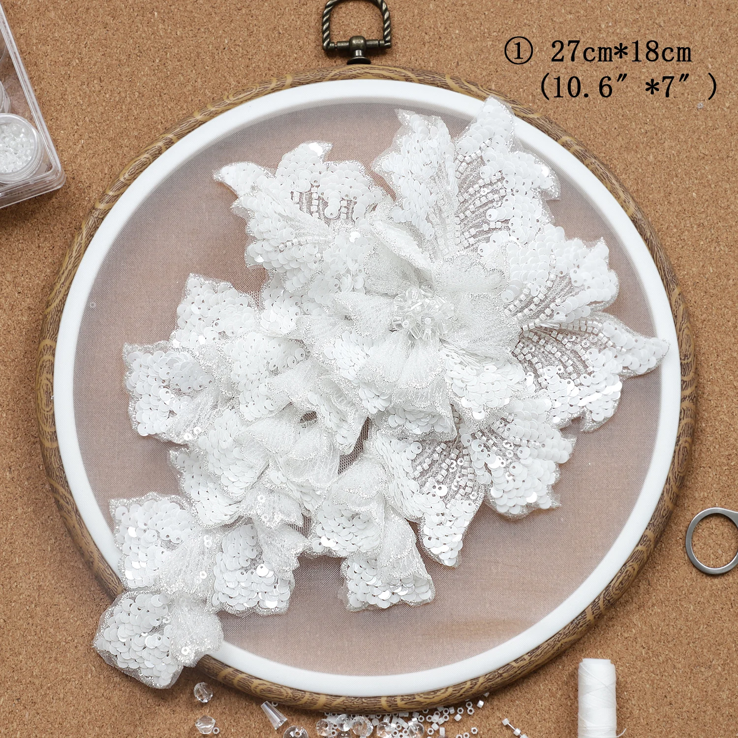 LQ008 White Customized Korean Fashion Embellishments Hand Work Embroidery Fashion Garment Accessories