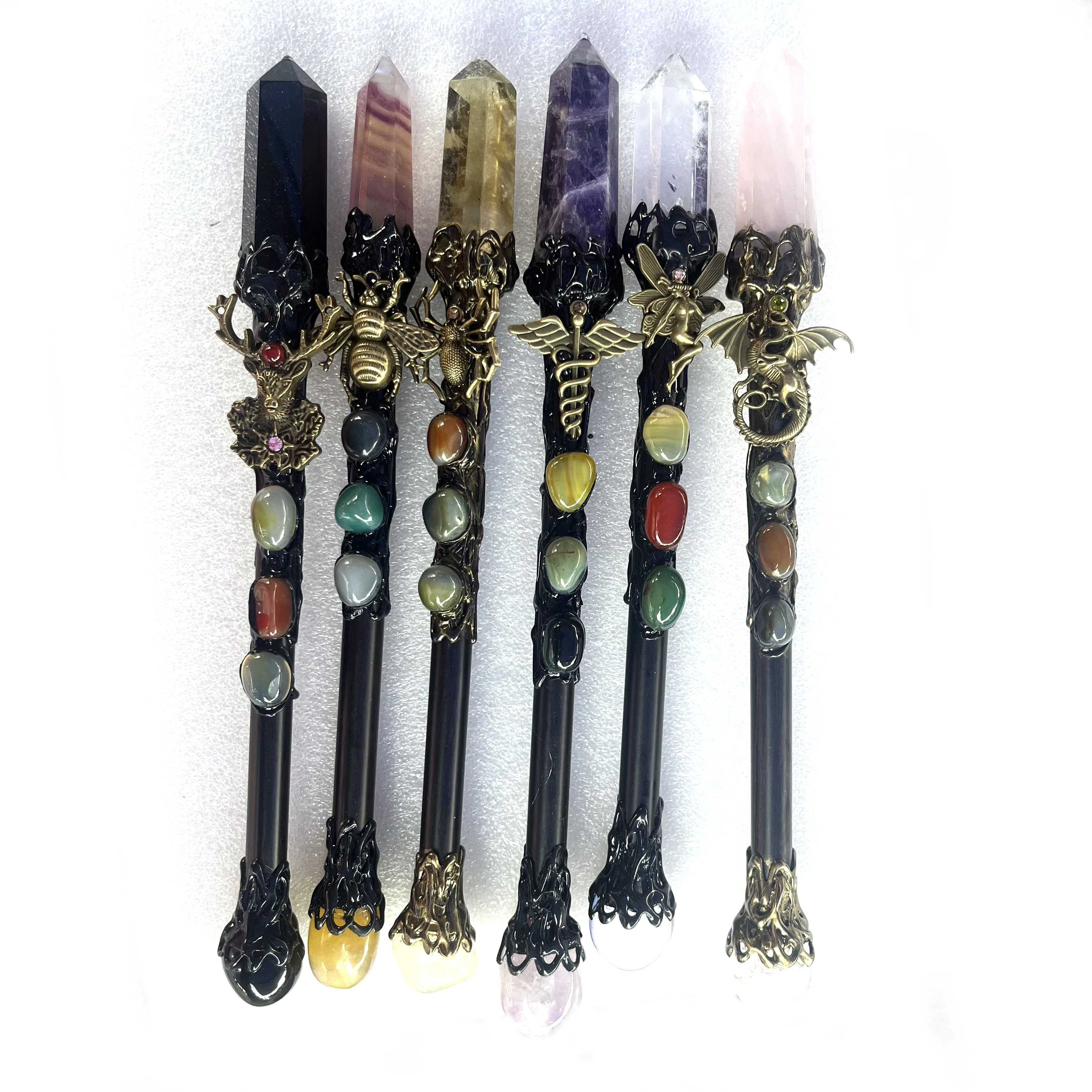 Wholesale bulk natural Crystal Scepter crystal wand for gift spirit healing