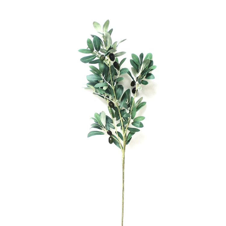 Hot Sales Super Popular Silk Olive Leaf Plant Party Home Wedding Greenery Artificial Leaves Branch Artificial Tree Foliage