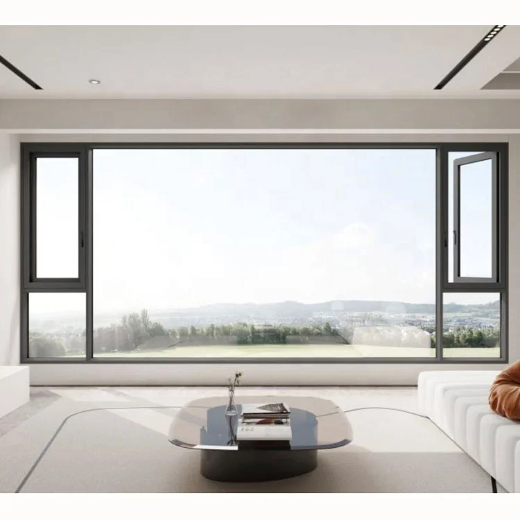 Modern Design High Quality Online Technical Support Double Tempered Glass Aluminum Windows