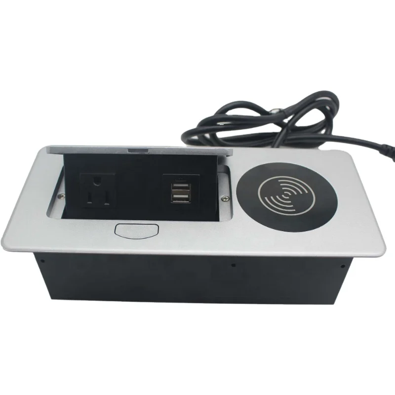automatic pop-up sockets pop up power socket wireless charger table top pop up universal socket
