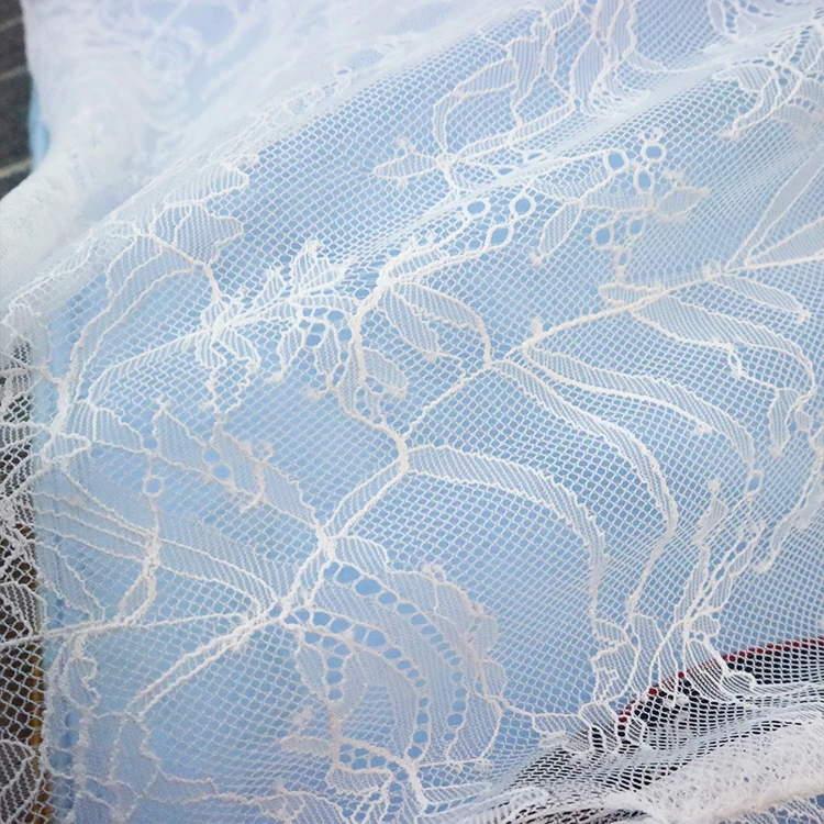 New Arrival White French Net Lace For Women, Textile Material Flower French Wed Lace Fabric For Wedding Dress